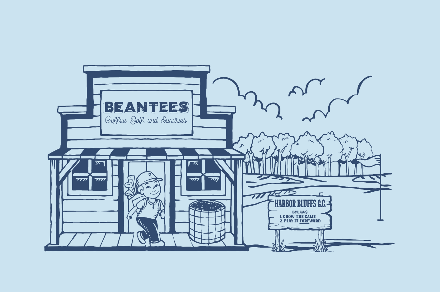 BeanTees Harbor Bluffs Graphic Tee