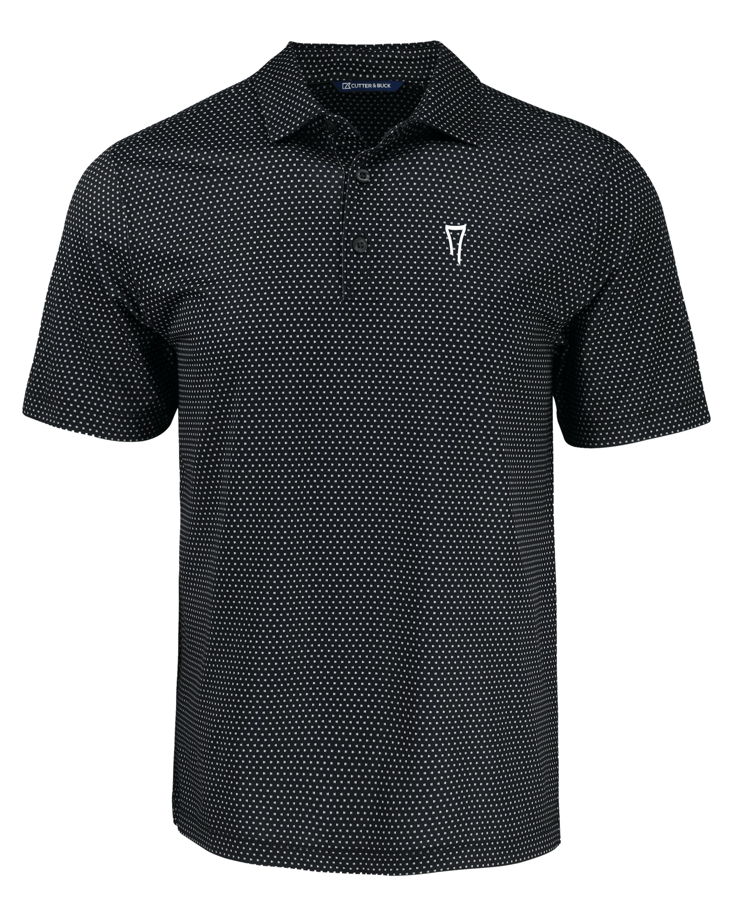 Eco Shadow Check Print Recycled Mens Polo