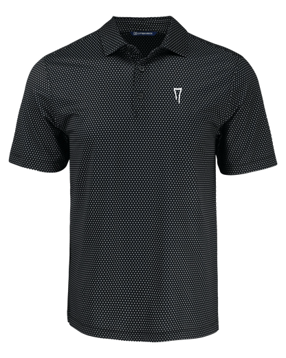 Eco Shadow Check Print Recycled Mens Polo
