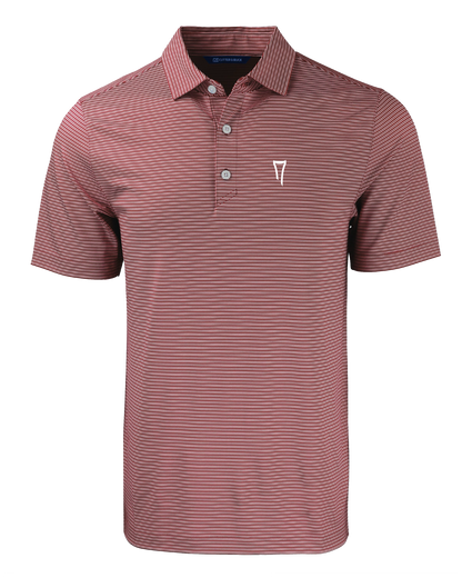 Forge Eco Double Stripe Stretch Recycled Mens Polo